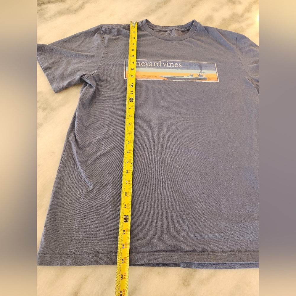 Vineyard Vines Blue Graphic Boat T-Shirt - Men's Size Medium - Picture 3 of 7